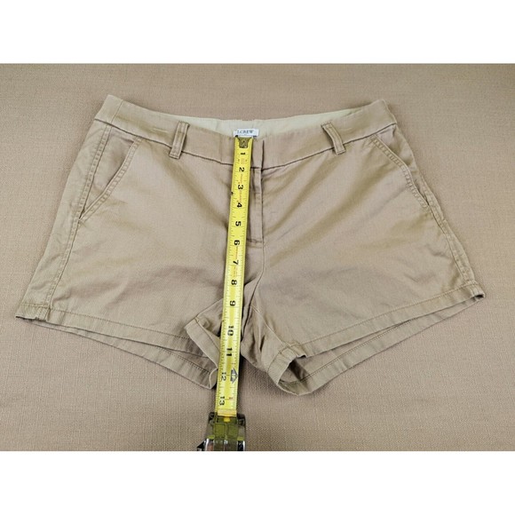 J. Crew Women's 8 Beige Tan Khaki Chino 100% Cotton Shorts 3.5" Inseam Mid Rise - Picture 11 of 11